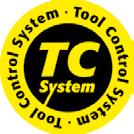 narzędzi TCS zastosowano rzeźbione wycięcia w sygnałowym kolorze: pracownik może