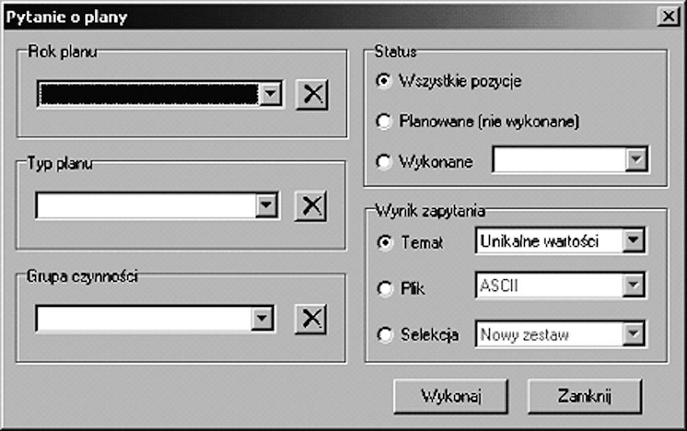 128 Ryszard Pedrycz Rys. 8 Pytanie o plany (rys. 8) i pytanie o drewno (rys. 9) s¹ bardzo podobnymi do siebie formularzami.