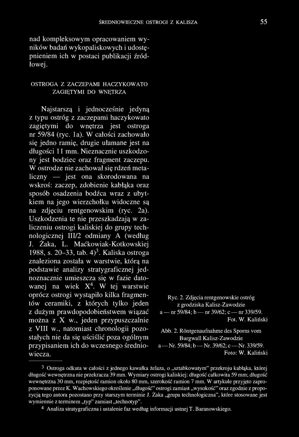 W całości zachowało się jedno ramię, drugie ułamane jest na długości 11 mm. Nieznacznie uszkodzony jest bodziec oraz fragment zaczepu.