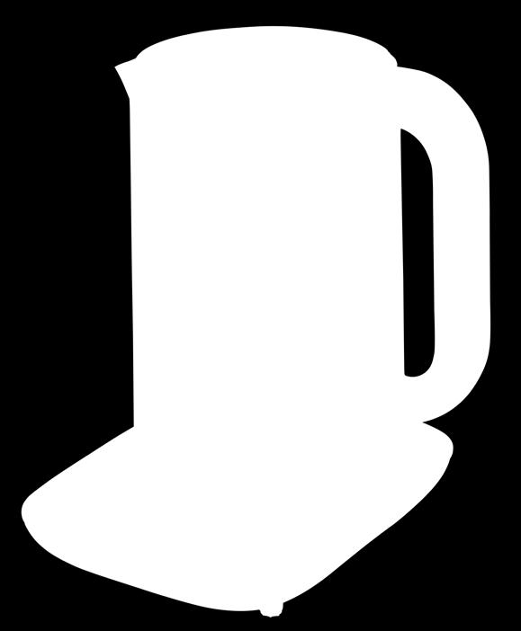 THE APPLIANCE S CONSTRUCTION AND FEATURES Elementy urządzenia 1. Body of the kettle 2. Lid 3. Lid opening button 4. Handle 5. Base - glass base with sensor control and LED display 6.