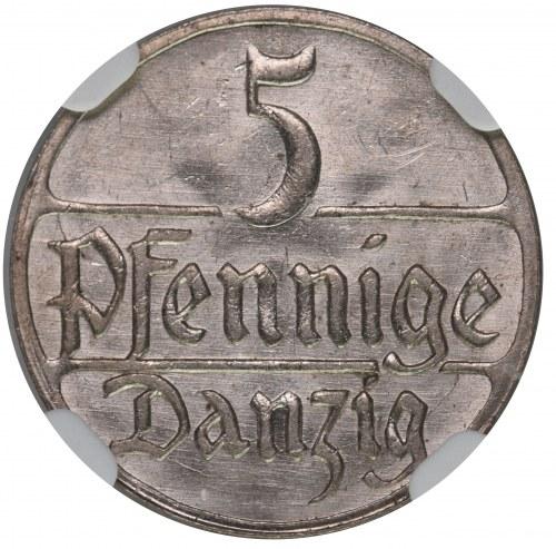 Wolne Miasto Gdańsk 2 fenigi 1937 NGC MS64+ BN Menniczy