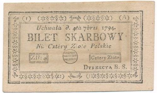 71. 4 złote 1794 (I)(A) - pierwsza seria Atrakcyjny, świeży