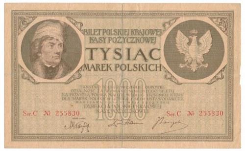 Miłczak 20b Stan zachowania: PMG 55 EPQ Cena wywoławcza: 250 zł 92. 100 marek 1919 -L- Typologicznie rzadki banknot w ładnych stanach zachowania.
