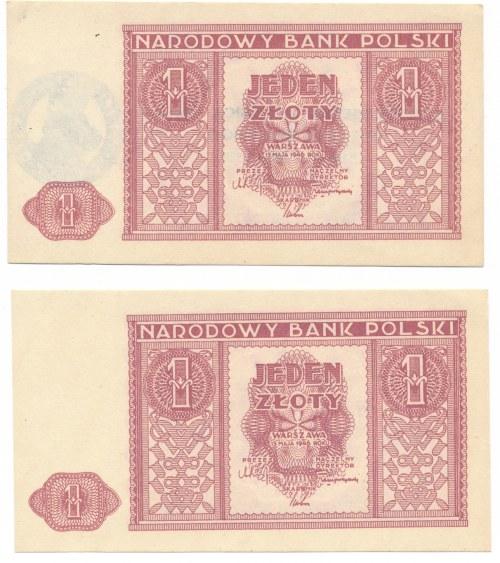 500 złotych 1944 obowiązkowe -BE- Złamany na cztery, mikro dziurka po szpilce oraz kilka