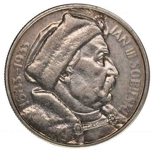 Sztandar 5 złotych 1930 Ładny detal, ale przetarte