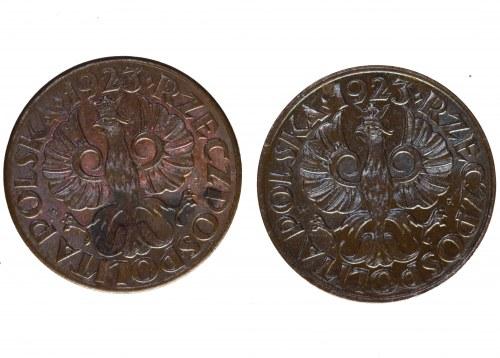 Zestaw 2x1 grosz 1923 Dobre detale oraz