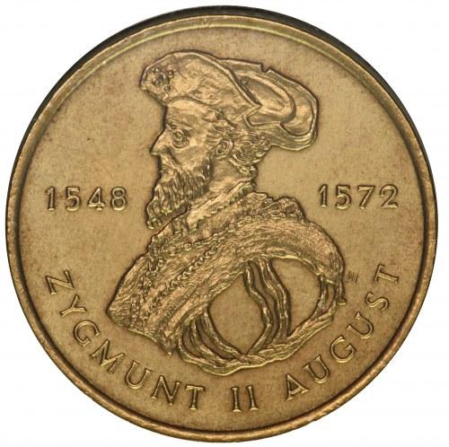 Elegancki komplet monet wybitych w formie srebrnych klip,