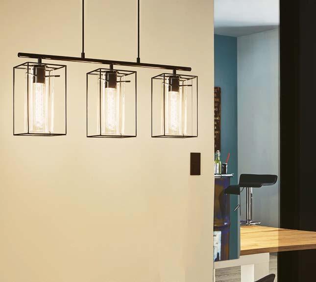 Oświetlenie 225-16% 159-18% 1 Lampa wisząca LONCINO 60 W, E27, czarny, kl.