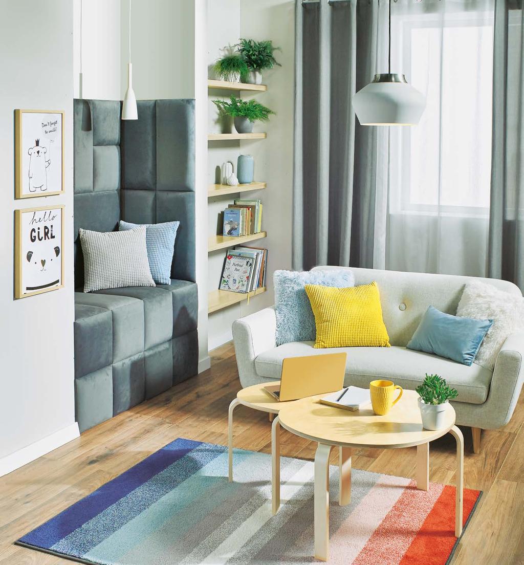 Scandi NOWOŚĆ NOWOŚĆ miękkie wykończenie ściany 39,90-25% 29,90/szt. Zasłona BLUEBERRY wym.: 140 x 260 cm, wyk.