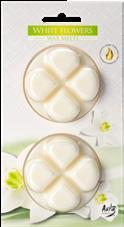 WOSKI ZAPACHOWE I KOMINEK WAX MELTS AND WAX BURNER max. 22 mm wz40-2-x ~20 g Ø 5,6 x 1,4 cm 12 a 2 C / 48 L / 9 H 5184 a 2 szt. / pcs Ø max. 40 mm kwz105 Ø 10,5 x 12,5 cm 6 C / 11 L / 10 H 660 szt.