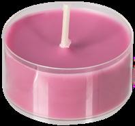 Six fragrances and colours available.