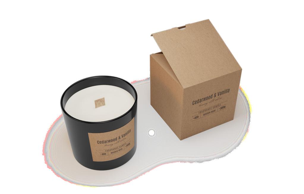 ŚWIECA ZAPACHOWA Z DREWNIANYM KNOTEM SCENTED CANDLE WITH WOODEN WICK sn100-81 ~40 h ~300 g Ø 10,8 x 10,3 cm 6 C / 11 L / 12 H 792 szt.