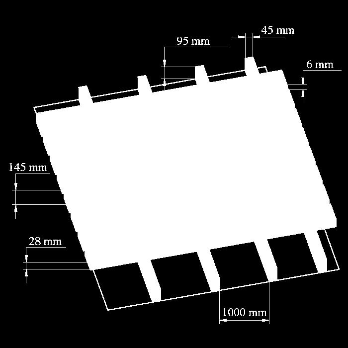 Jeżeli chcesz zakryć ramę tarasu z boku, np. przy użyciu desek, dolna krawędź musi znajdować się co najmniej 50 mm od podłoża, aby zapewnić wentylację pod ramą.