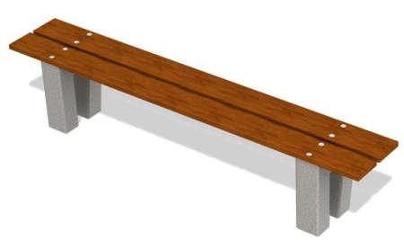 100% z recyklingu, listwy o przekroju 120 x 37 mm w kolorze zielonym bądź brązowym - materiał nie wymagający konserwacji, malowania i impregnacji ławki bez części plastikowych ławki wkopywane w