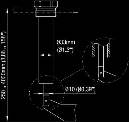 200mm (7.87 ) 250 C (482 F) 200mm (7.