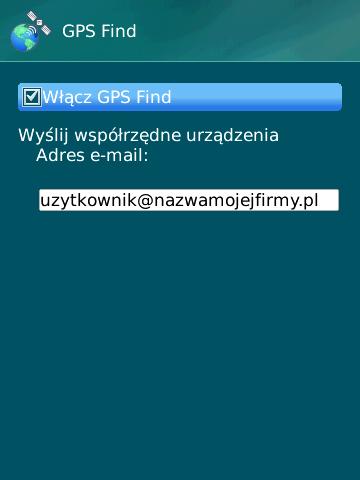 Zostanie otwarte okno GPS Find. 2. Zaznacz pole Włącz GPS Find. Po odebraniu polecenia SMS Kaspersky Mobile Security 9 wyśle współrzędne urządzenia w zwrotnej wiadomości SMS. 3.
