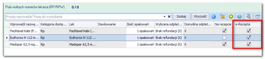 automatyczne zaznaczanie pola.