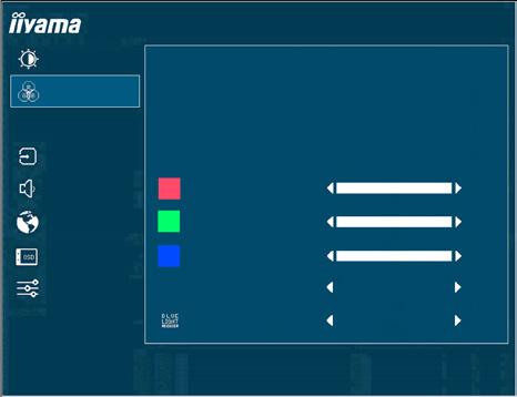 Kolor * 1 Color Obraz Kolor Ciepłe Standard XB3288UHSU PiP/PbP Zimne Wybór wejść Ustawienia użytkownika Audio Czerwony 100 Język Zielony 0 100 Ustawienia OSD Niebieski OFF 100 Ustawienia i-style