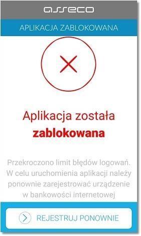 8. Dodatki a) zablokowanie aplikacji - aplikacja zabezpieczona jest przed wielokrotnym wprowadzeniem błędnego kodu PIN.