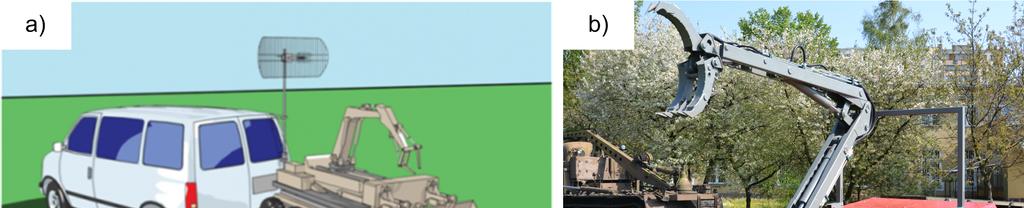 Rys.1. Robot ratowniczy: a) koncepcja; b) demonstrator technologii 2.