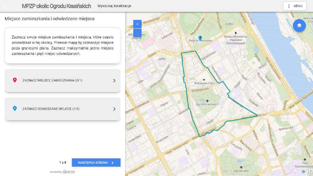 O CO PYTALIŚMY? W ramach konsultacji społecznych projektowanego planu prowadzone było badanie internetowe z użyciem geoankiety, czyli ankiety pozwalającej na umieszczanie punktów na mapie.