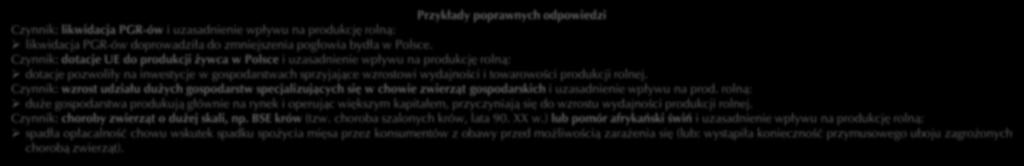 Zadanie: 340 W tabeli przedstawiono wybrane informacje odnoszące się do chowu zwierzątgospodarskich i produkcji rolnej w Polsce w latach 1980-2011. Rok Pogłowie trzody chlewnej [mln szt.