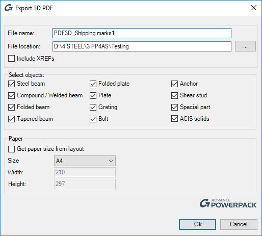 PDF 3D PDF'y 3D są doskonałym narzędziem ułatwiającym przeglądanie modeli 3D tym, którzy nie mają dostępu do Autodesk Advance Steel.