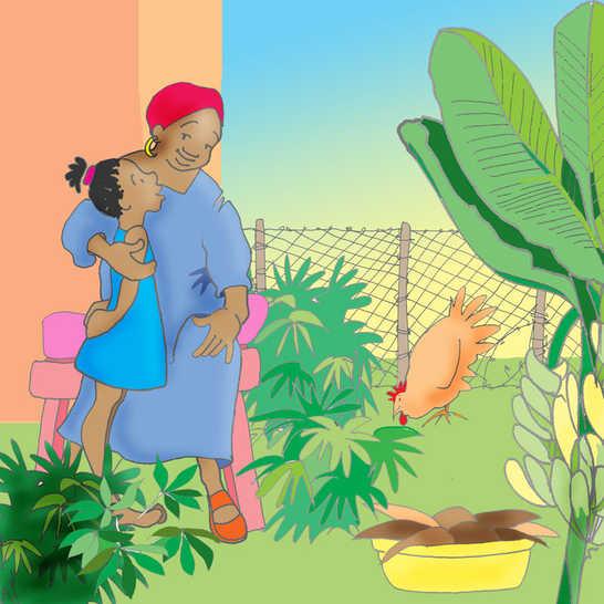 Ogród babci był wspaniały, pełny sorgo, proso, manioku. Jednak najlepsze były banany. Czułam, że byłam ulubienicą babci, mimo tego że miała wiele wnucząt. Często zapraszała mnie do swojego domu.