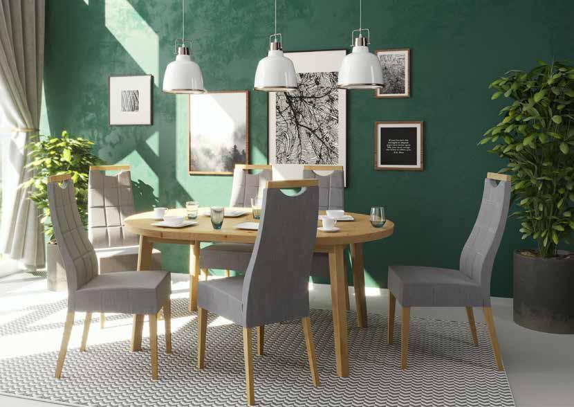 in tabletop's undercutting niewielki rozmiar wyjściowy (okrąg o średnicy 120 cm), idealny do mniejszych mieszkań