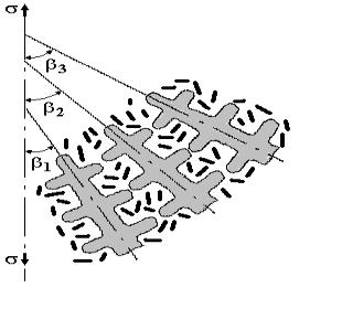 następujące geometryczne parametry mikrostruktury [1]: grubość (przybliżona długość odcinka poślizgu) gałęzi dendrytów fazy (d 1, d 2 ) i wydzieleń Si (g 1 ) oraz długość wydzieleń Si (l 1 ),