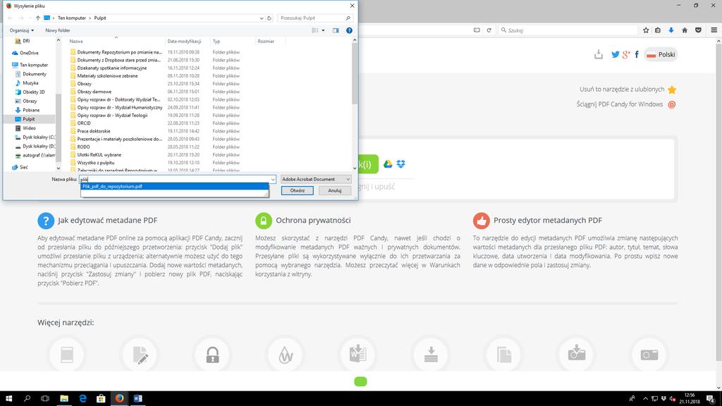 Edycja metadanych pliku PDF w programie PDF