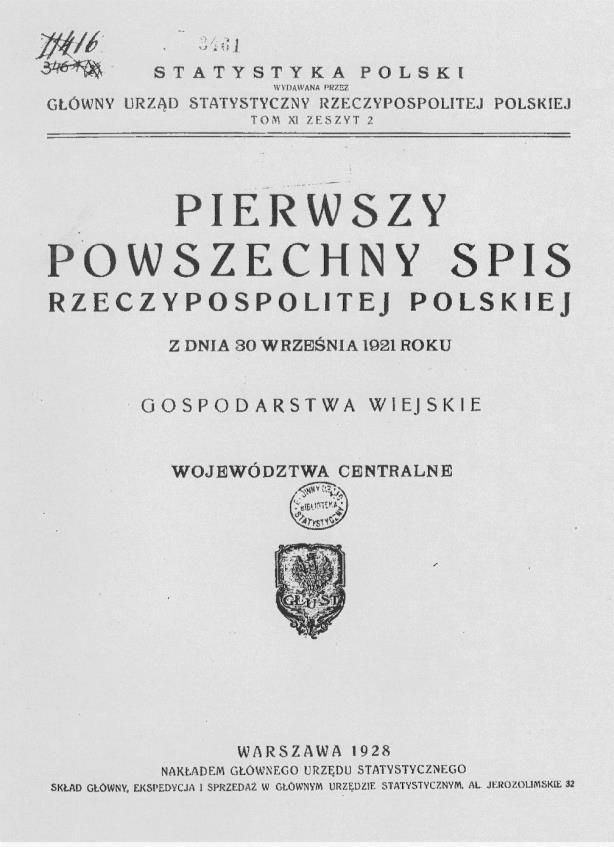 Pierwszy Powszechny Spis w Rzeczpospolitej Polskiej 1921 (dok.