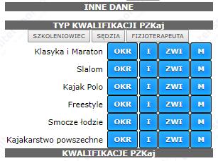 d. Typ kwalifikacji PZKaj Kolejny etap to zaznaczenie typu kwalifikacji. W tym celu w sekcji TYP KWALIFIKACJI PZKaj. należy wybrać przycisk SĘDZIA.