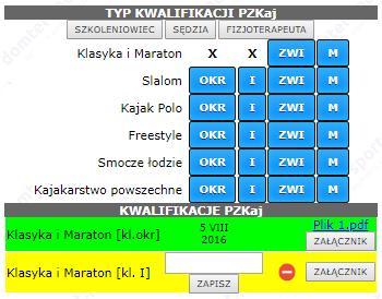 e. Wniosek o podwyższenie klasy Istnieje możliwość złożenia wniosku o egzamin na podwyższenie klasy danej specjalności.