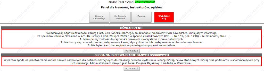 Informacji niezbędnych do logowania nie należy udostępniać osobom postronnym. Każde logowanie do systemu jest rejestrowane. Login do EPS jest unikatowy i nie ma możliwości jego zmiany.