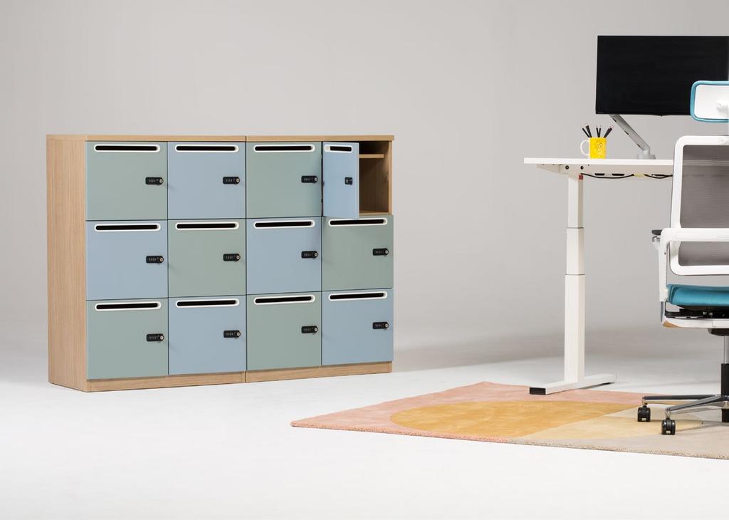 Puzlo Puzlo SQart cabinets can be completed with corresponding lockers from Puzlo line. The Puzlo line is definitely more than just a locker system, because it is more like a puzzle game.