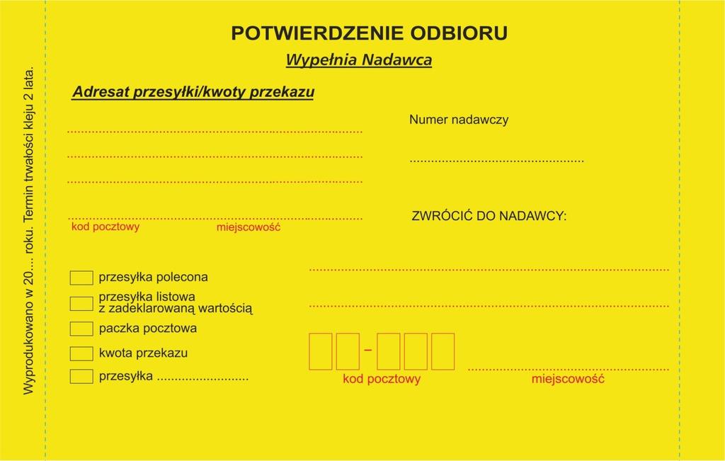 Potwierdzenie odbioru