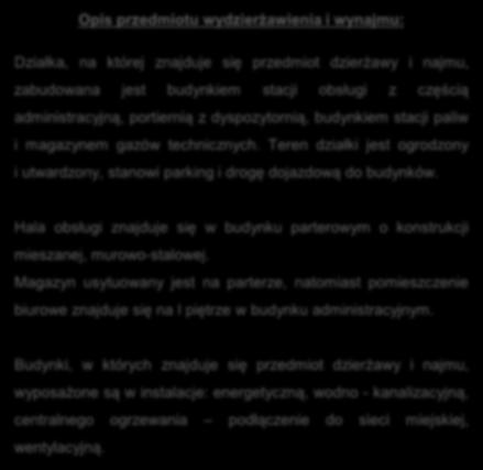 administracyjną, portiernią z dyspozytornią, budynkiem stacji paliw i magazynem