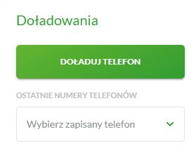 Jak doładować telefon komórkowy? Opcja Doładowania umożliwia zasilenia konta telefonu komórkowego na kartę (pre-paid).