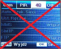 Karta SIM, widoczna. Karta SIM, niewidoczna.. Uwaga! W przypadku kiedy kamera korzysta z nietypowych kart SIM, i [Auto. Szuk.