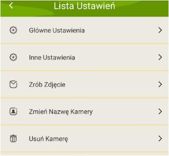 (przy pomocy SMS) i przesłanie jako MMS Zmiana nazwy kamery Usuwanie kamery Ustawienie pracy modułu GSM.