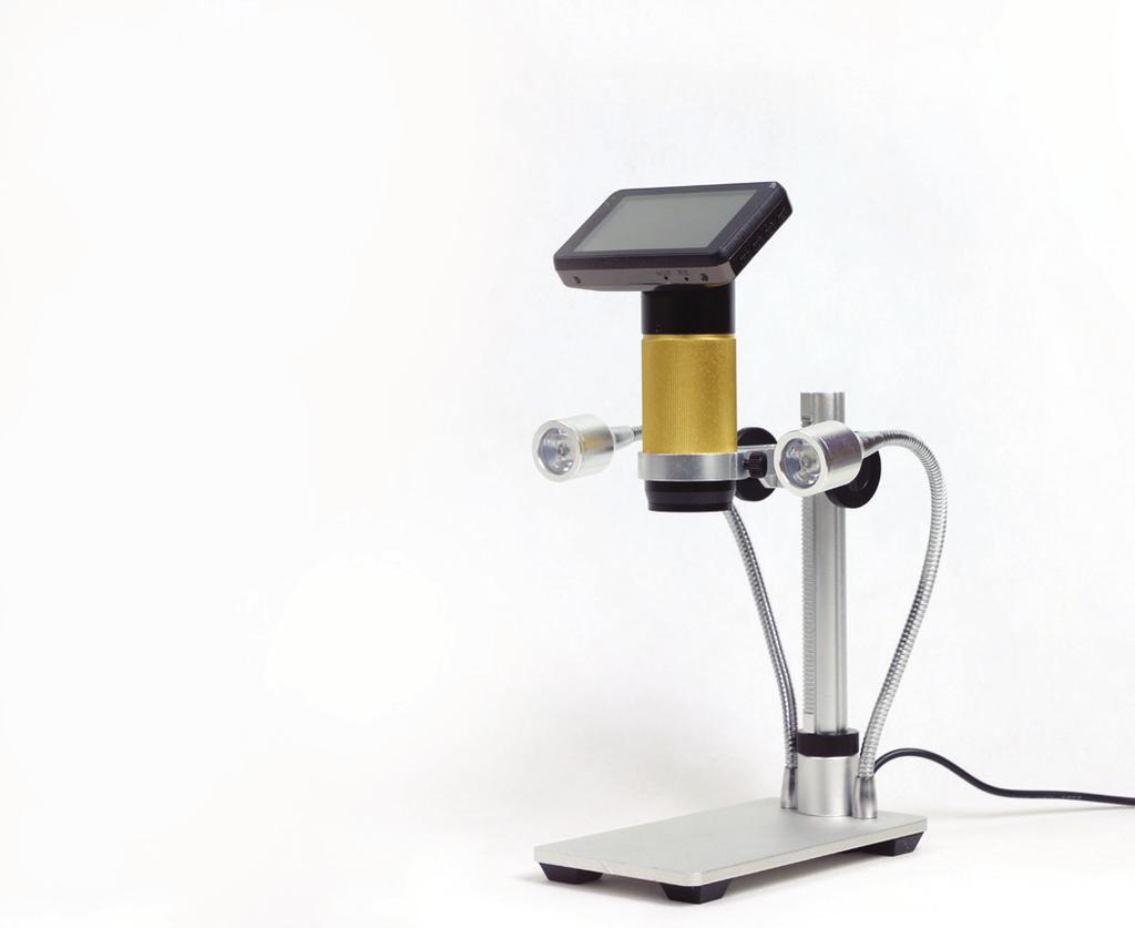 Mikroskop może zostać podłączony również do monitora zewnętrznego za pomocą dołączonego do zestawu kabla HDMI. Prepare the microscope accordingly to the instruction.