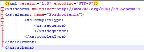 3. Prosty plik XSD lab7_2.xsd W3C World Wide Web Consortium www.w3.org 4.