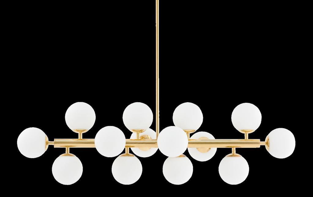 CUMULUS CUMULUS 1 MOC: MAX 14 x 9W LED GWINT: E14 MATERIAŁ: SZKŁO/METAL ZŁOTO / BIAŁY OPAL CHROM / BIAŁY OPAL 10752145 10751143 CUMULUS 2 MOC: MAX 8 x 9W LED GWINT: E14 MATERIAŁ: