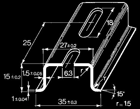 Szyna TS35m Szyna TS35/F6m 00 002 0000 5,28 Szyna