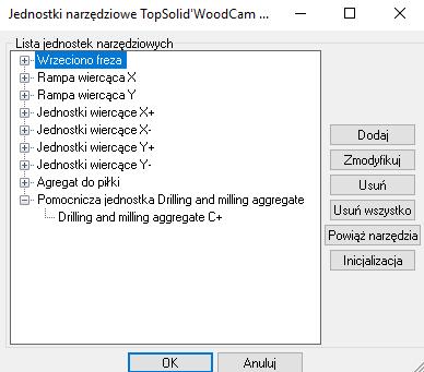 Po wybraniu agregatów, które mają być usunięte, zatwierdź naciskając OK. TopSolid wyświetli okno, czy na pewno usunąć agregat. Zatwierdź, ponownie naciskając OK.