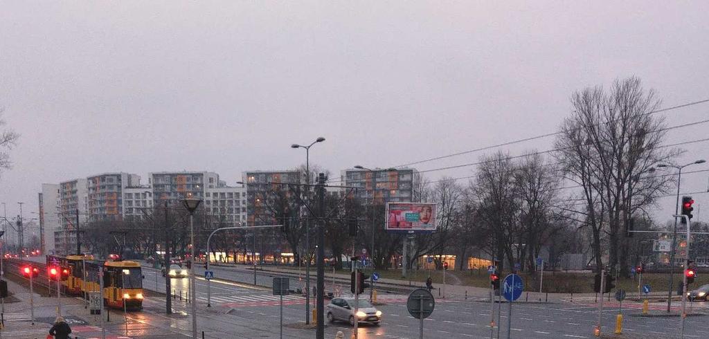 Skrzyżowanie Marymoncka - Zabłocińska wydzielone torowisko