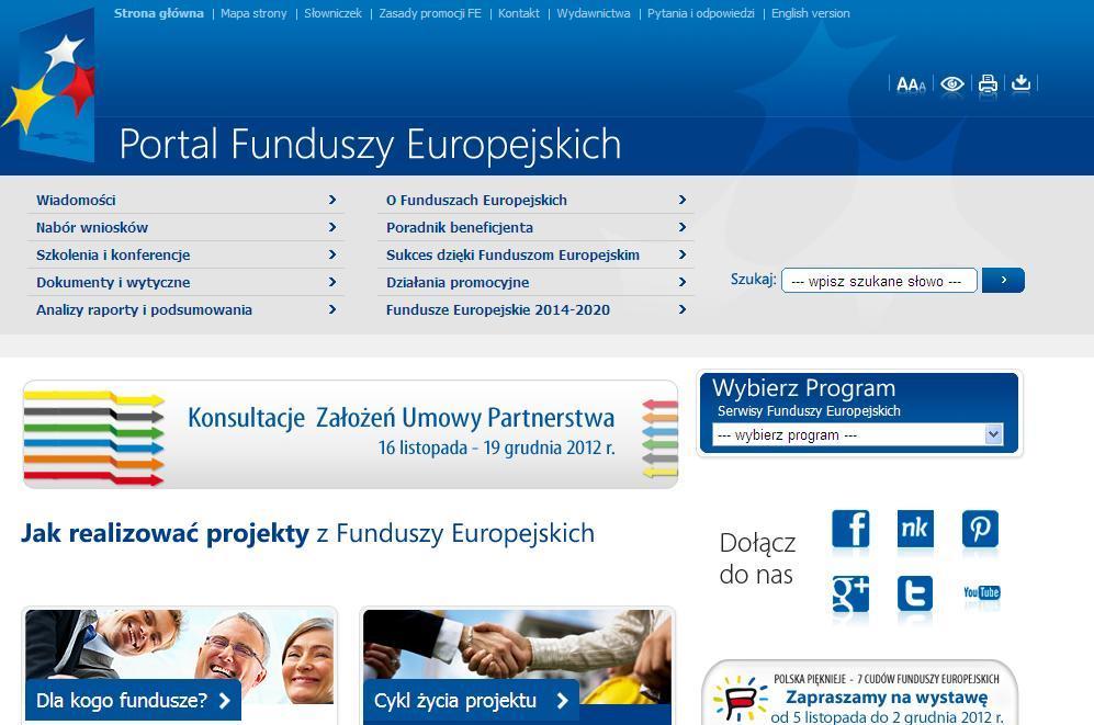 Strona internetowa FUNDUSZY