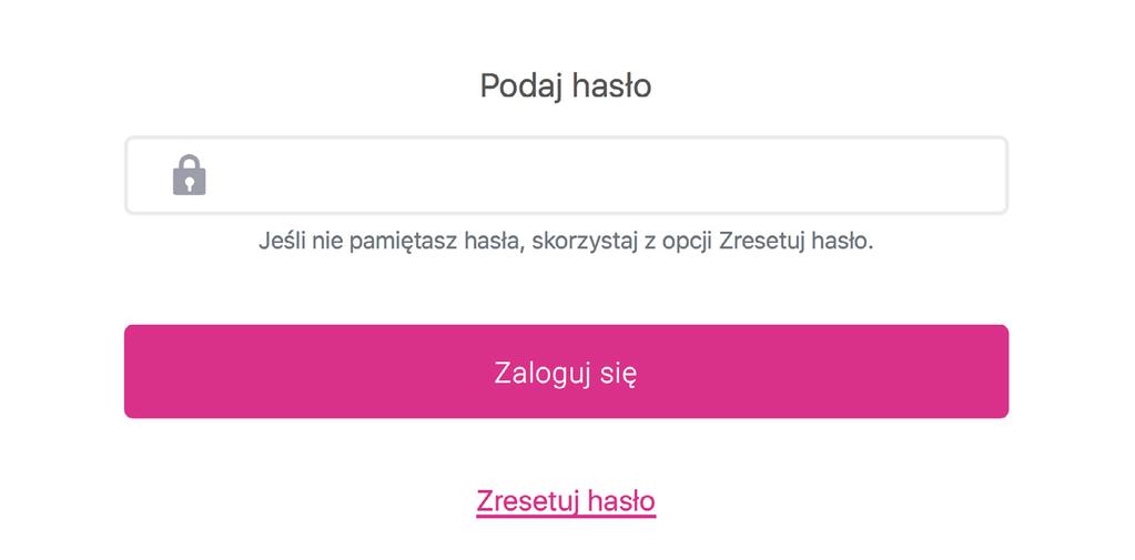 Podczas pierwszego logowania do portalu użytkownik zostanie przekierowany na stronę, na której zdefiniuje swoje hasło. Rysunek 3.