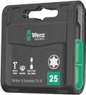 Zastosowanie: do wkrętów z wgłębieniem krzyżowym Pozidriv Chwyt: sześciokątny 1 /4", do gniazd wg DIN ISO 1173-D 6,3 Część robocza: wykorzystanie w pełni właściwości materiałowych w połączeniu ze